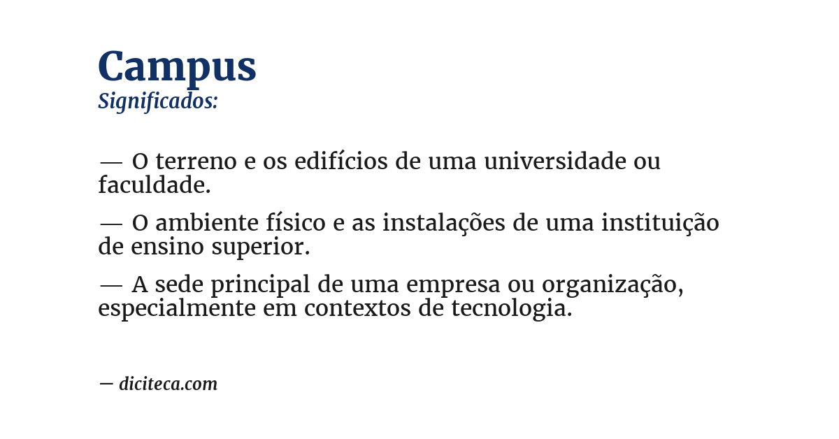 Significado de campus