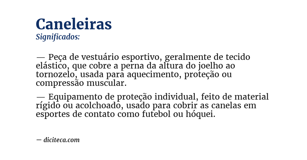 Significado de caneleiras