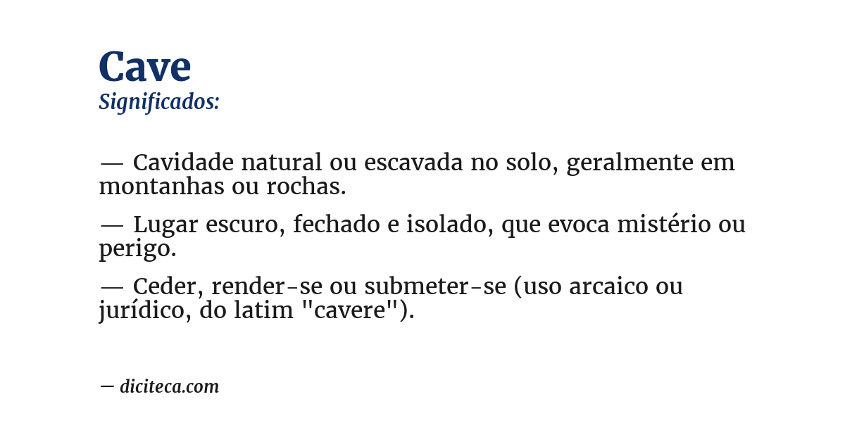 Significado de cave