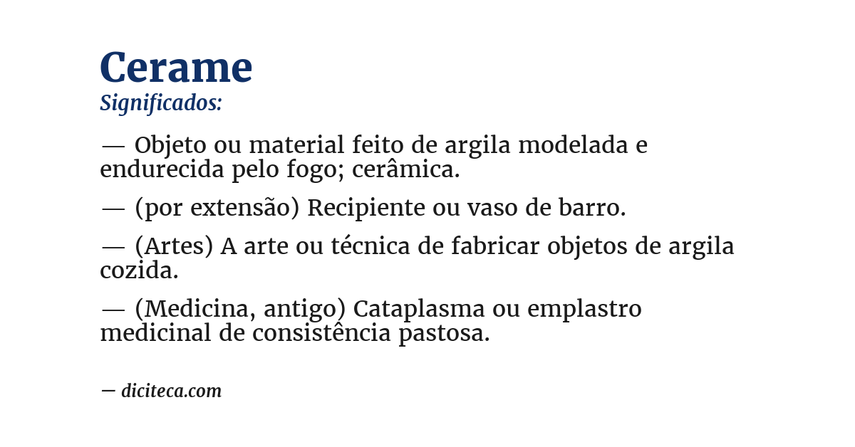 Significado de cerame