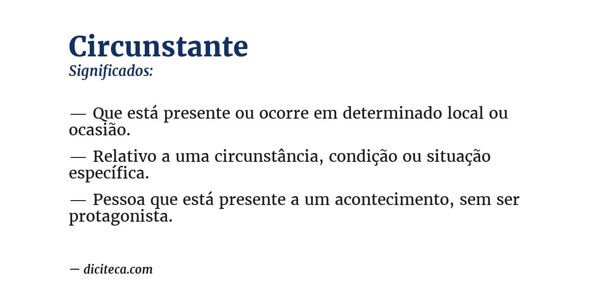 Significado de circunstante
