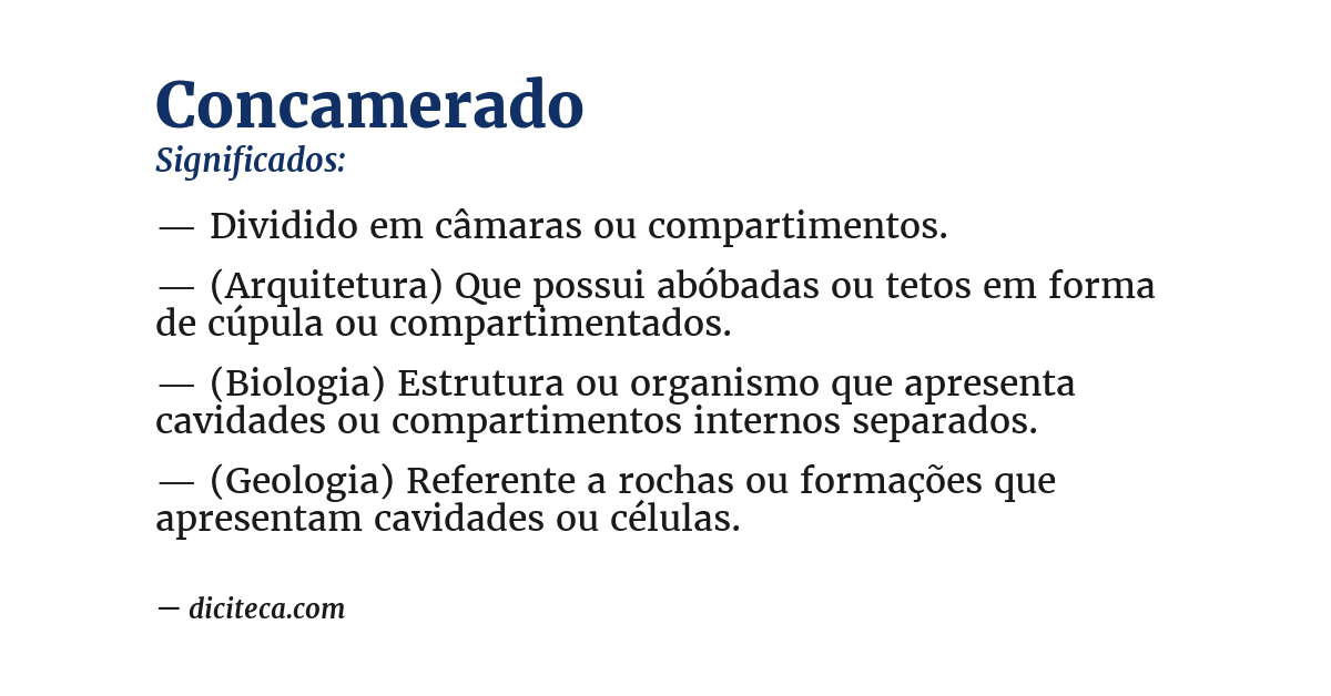 Significado de concamerado