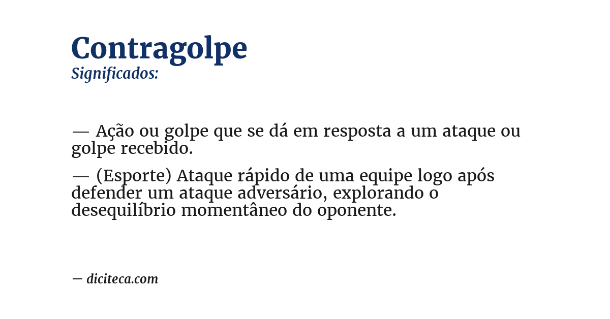 Significado de contragolpe