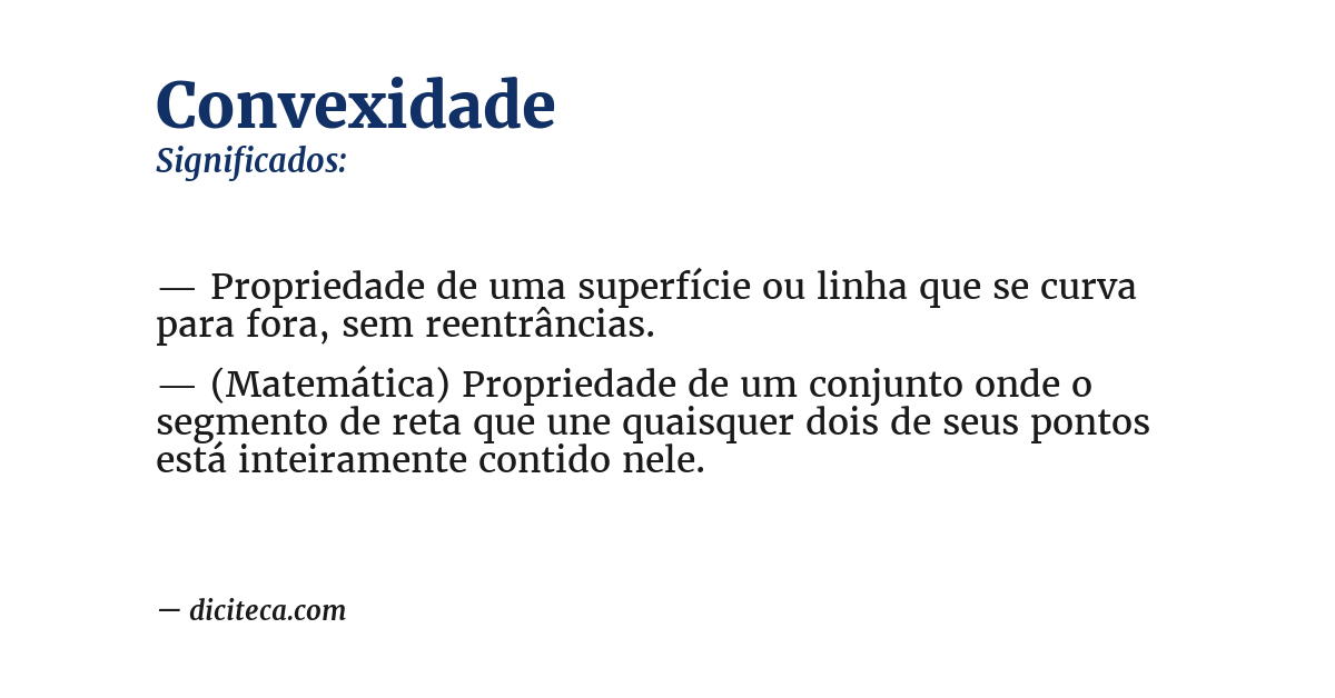 Significado de convexidade