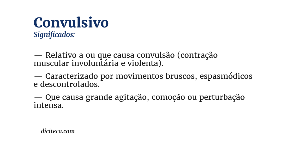 Significado de convulsivo