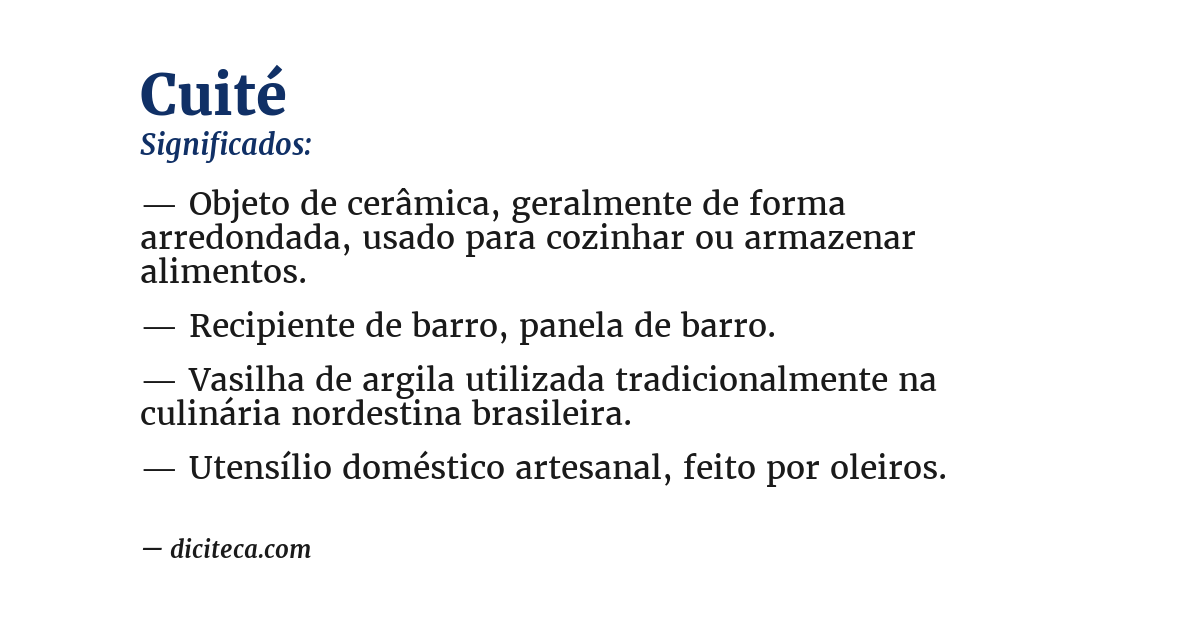 Significado de cuité