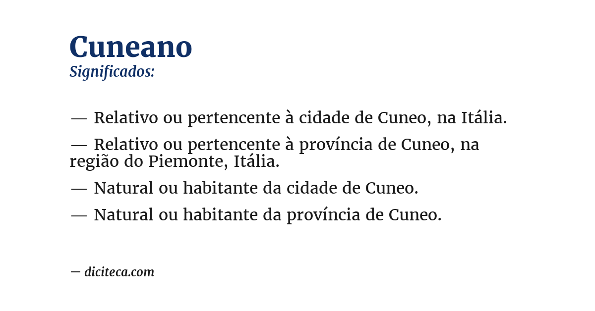 Significado de cuneano