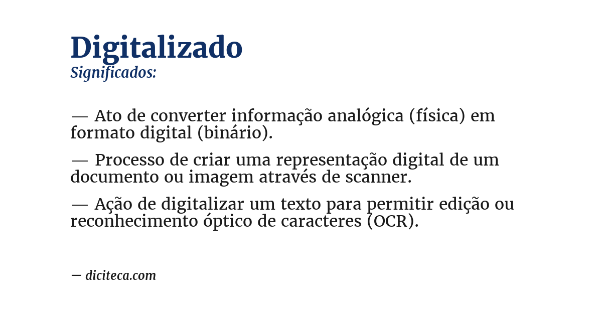 Significado de digitalizado