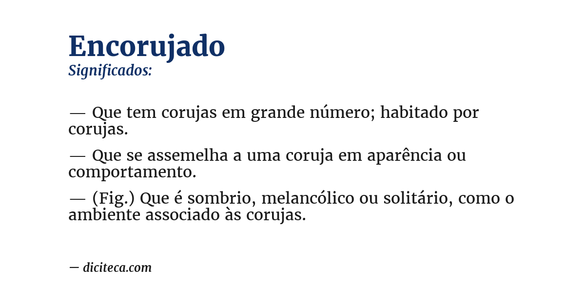 Significado de encorujado