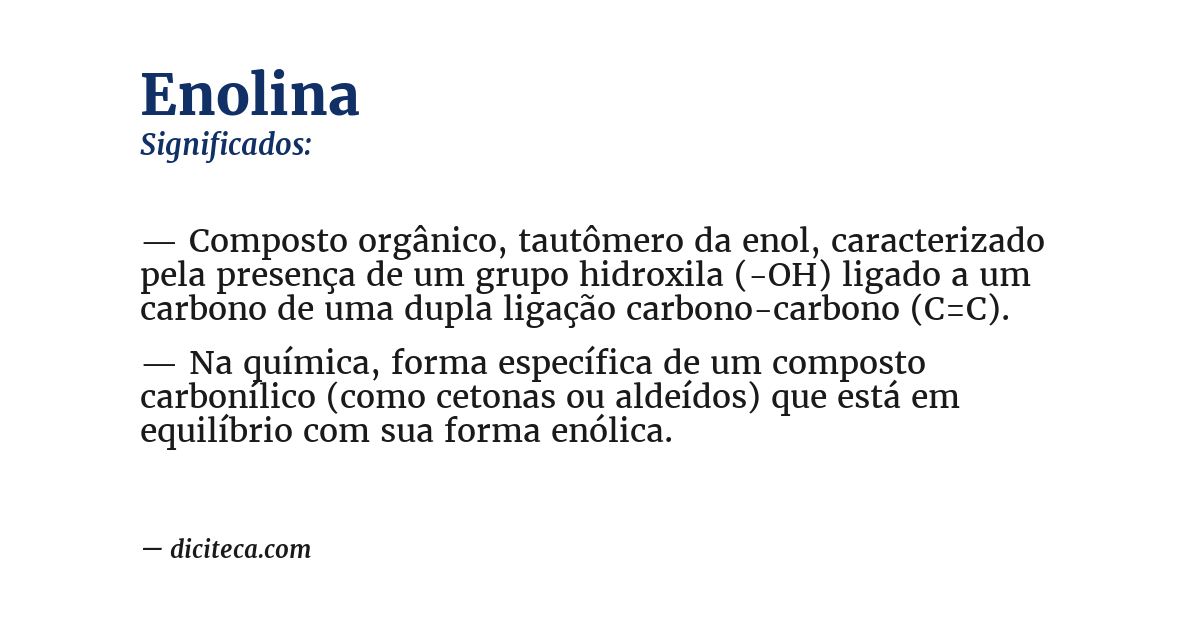 Significado de enolina