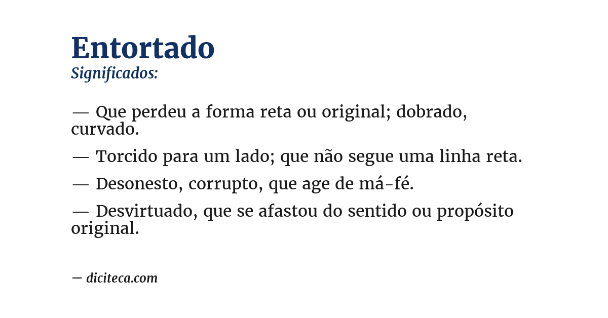 Significado de entortado