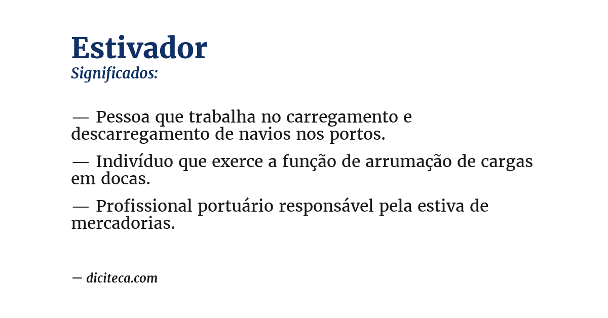 Significado de estivador