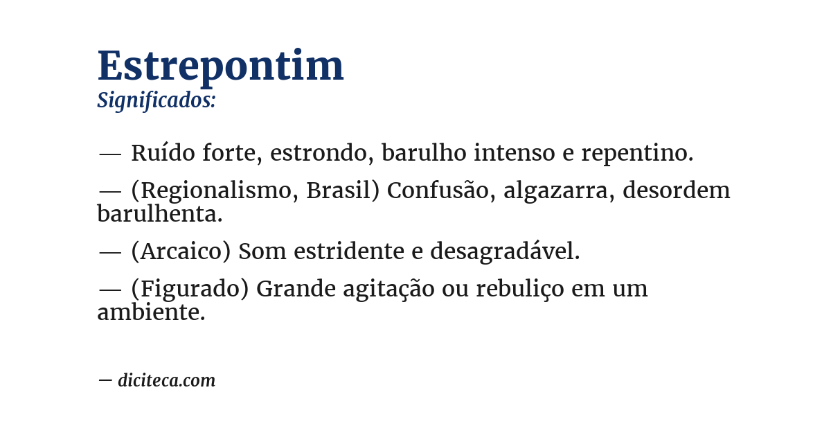 Significado de estrepontim