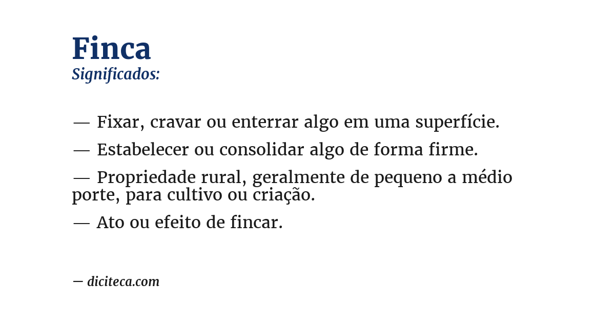 Significado de finca