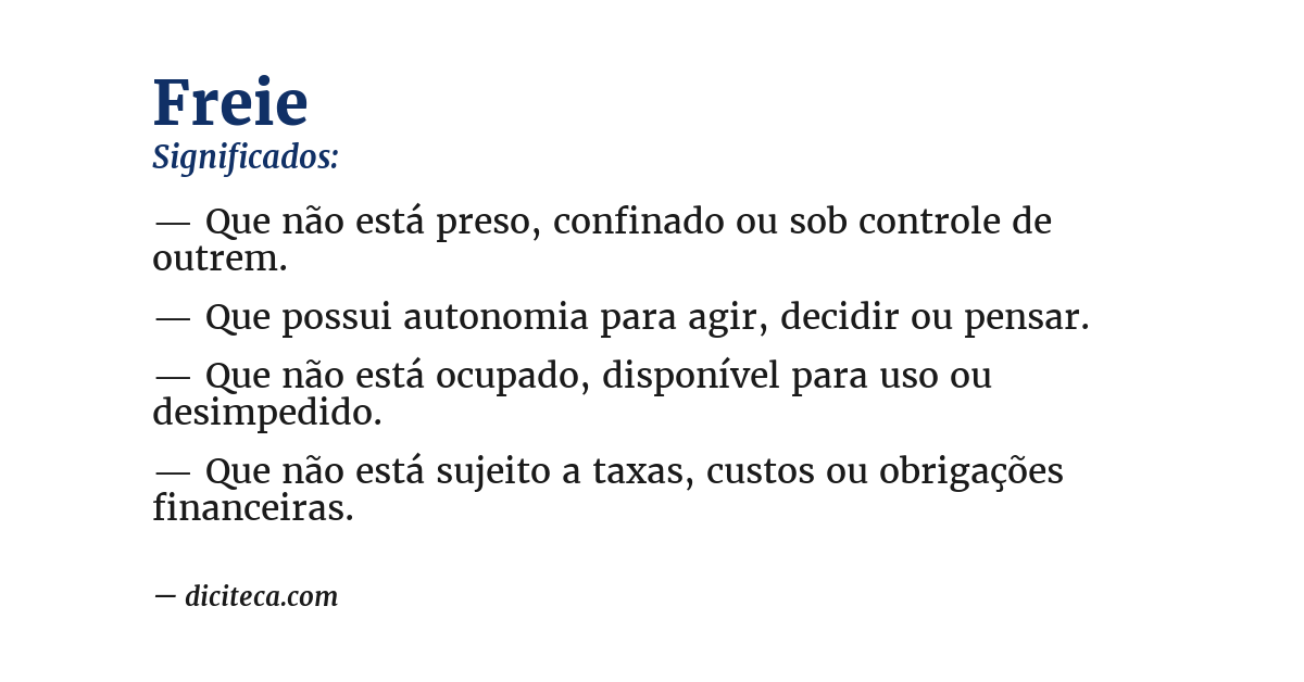 Significado de freie