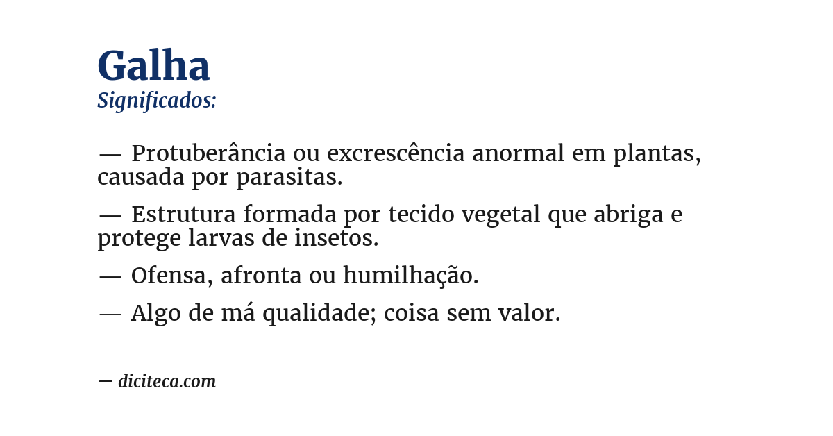 Significado de galha
