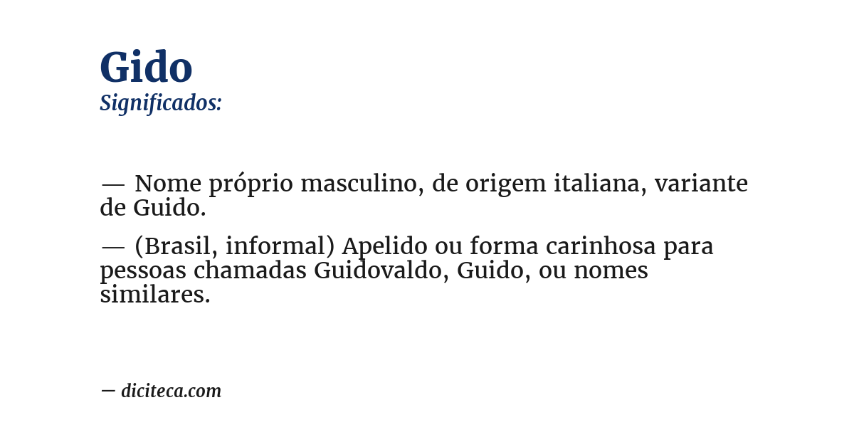Significado de gido
