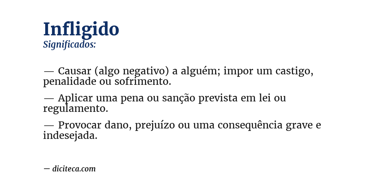 Significado de infligido