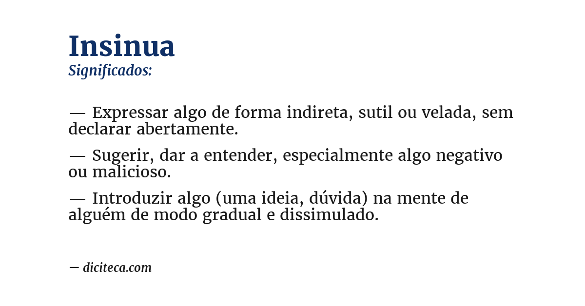 Significado de insinua
