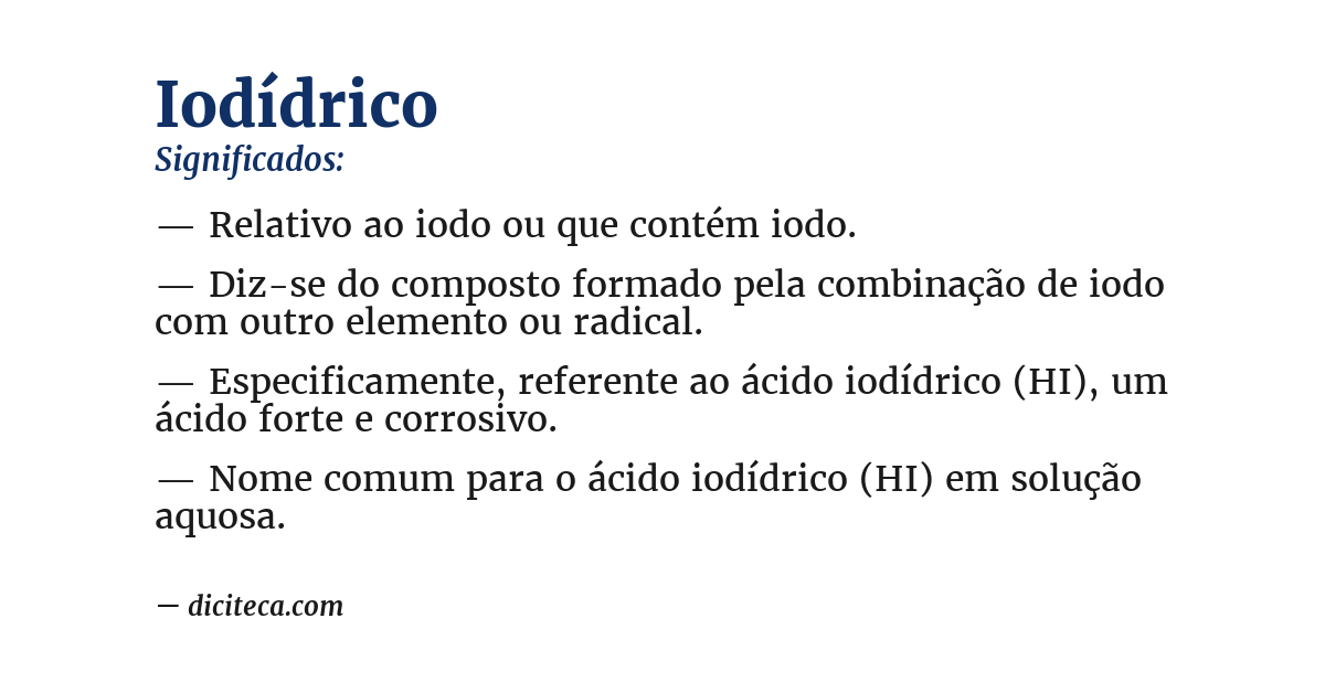 Significado de iodídrico