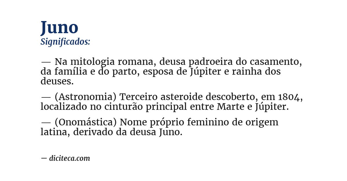 Significado de juno