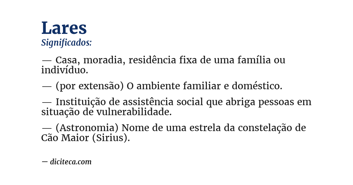 Significado de lares