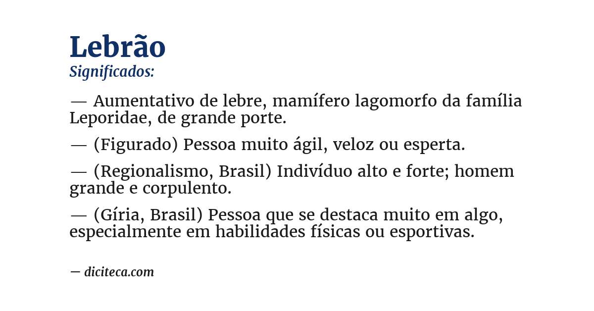 Significado de lebrão