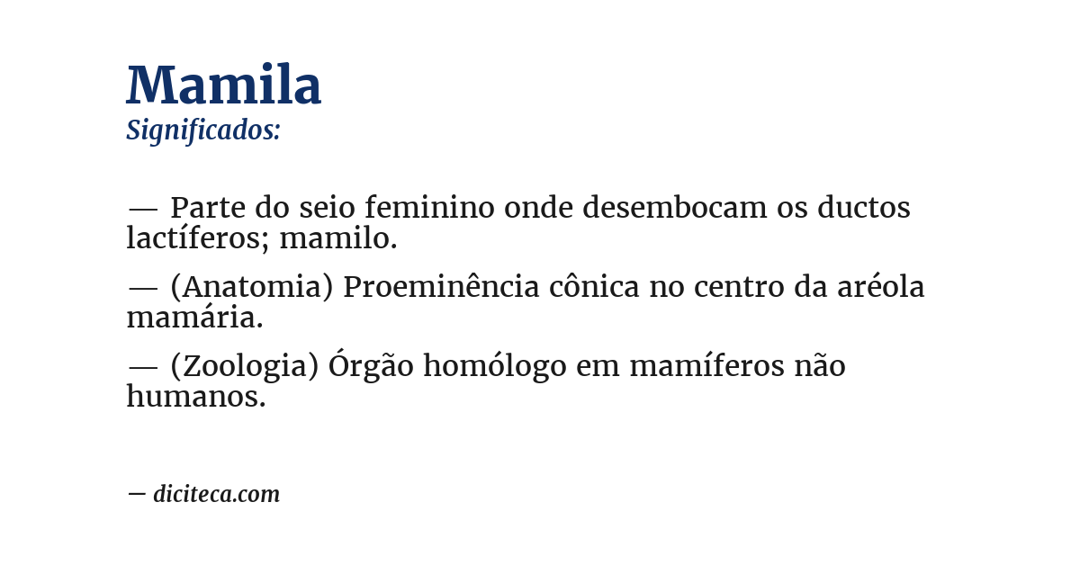 Significado de mamila