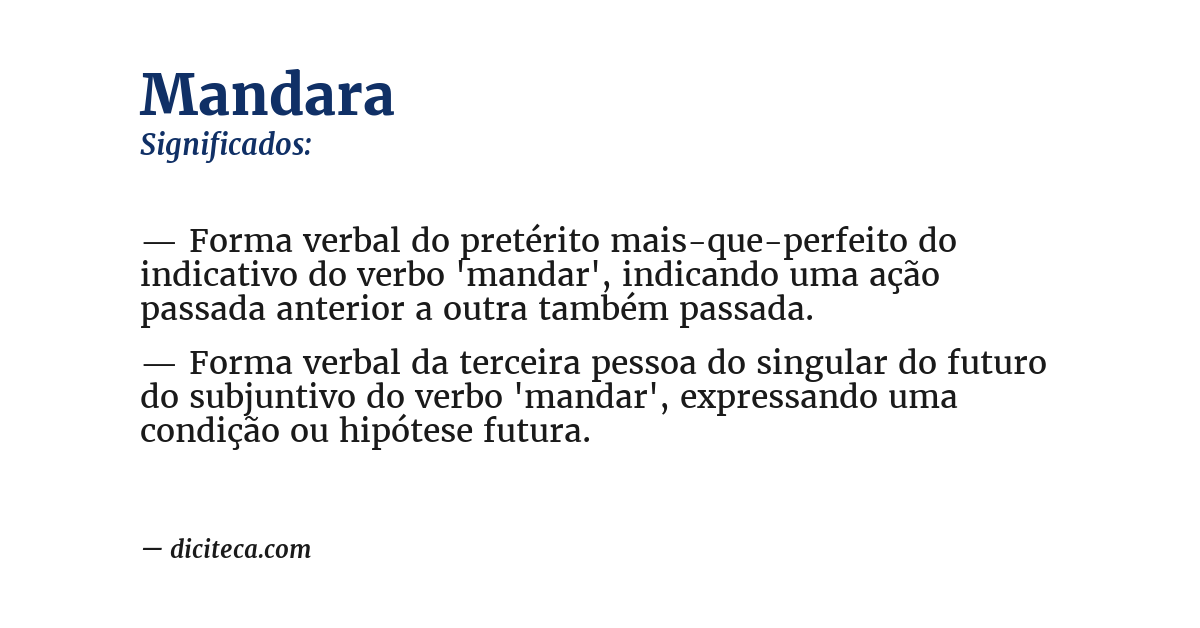 Significado de mandara