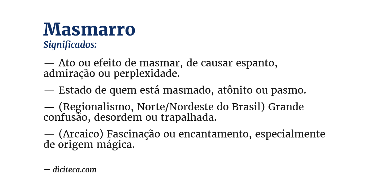 Significado de masmarro