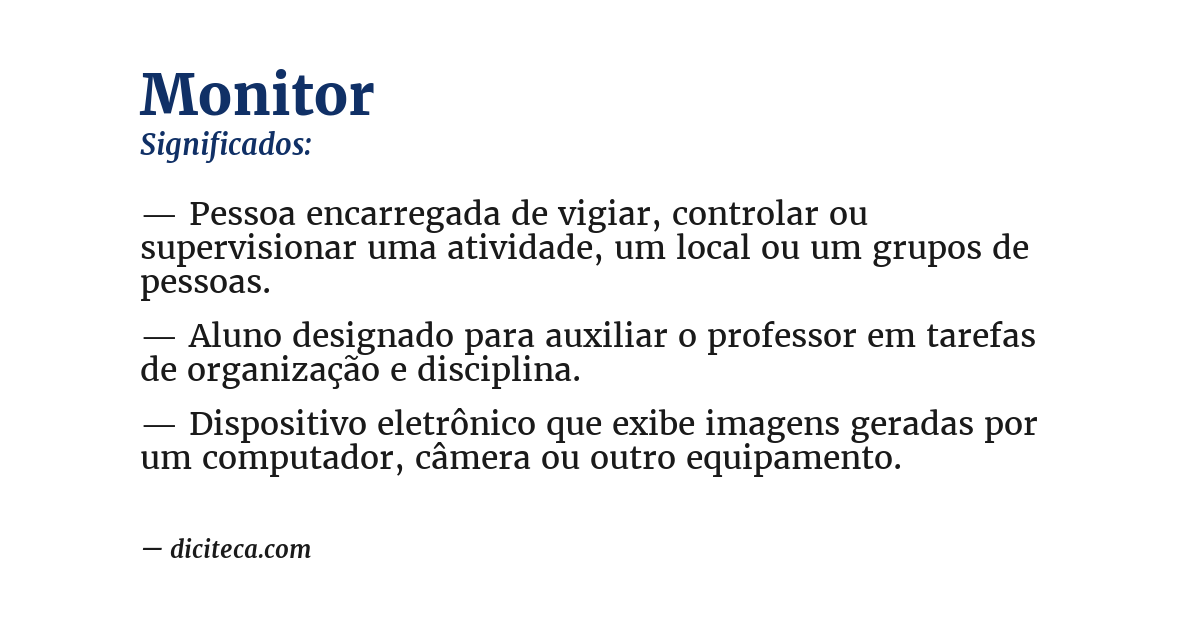 Significado de monitor