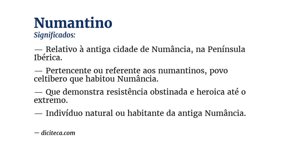 Significado de numantino
