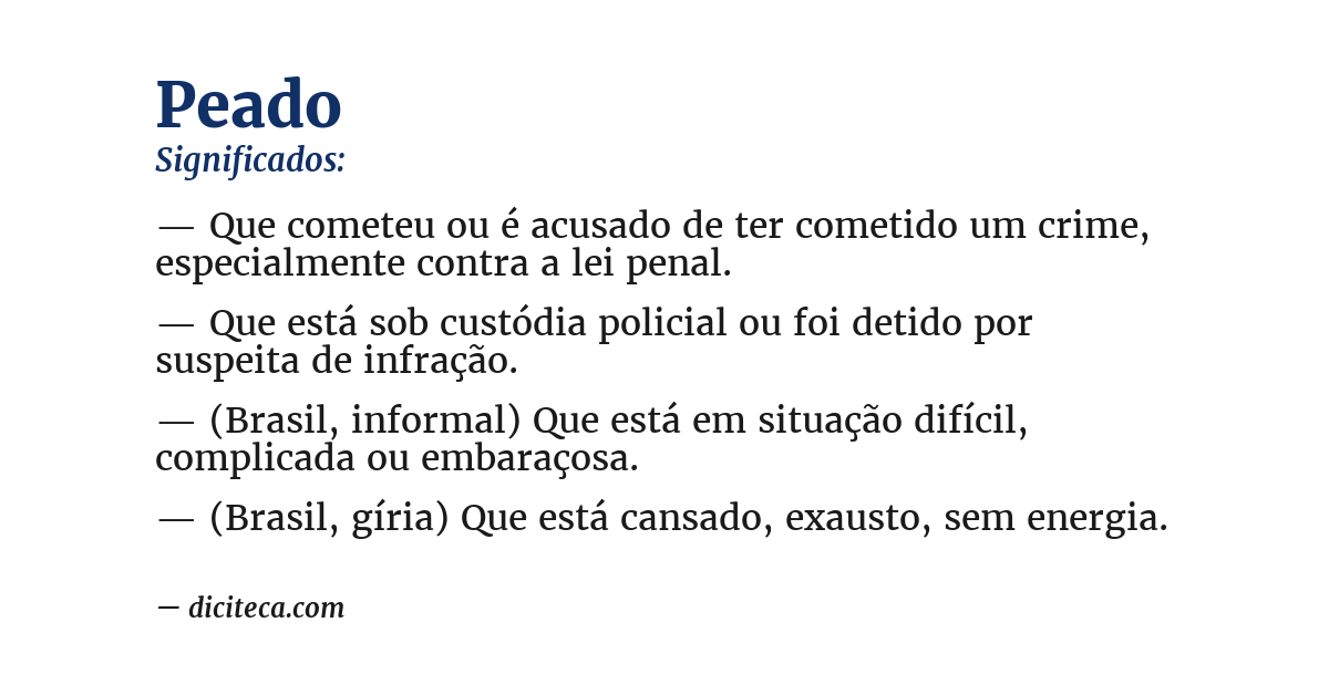Significado de peado