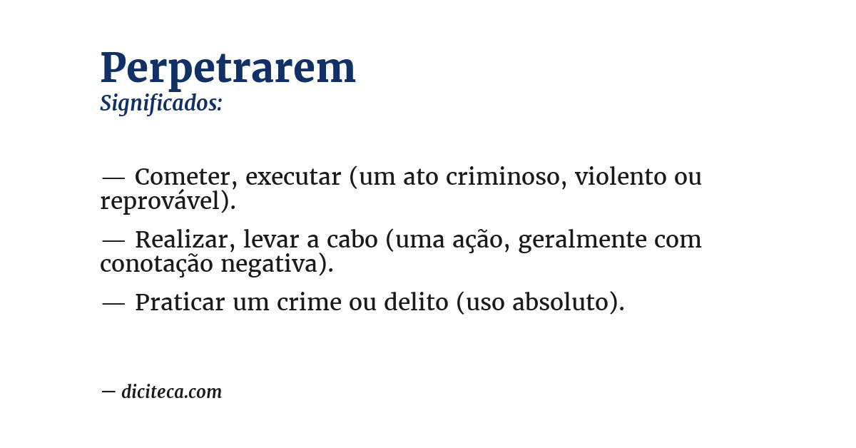 Significado de perpetrarem