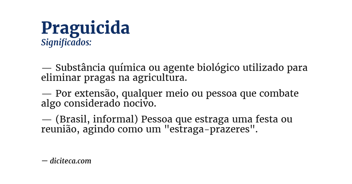 Significado de praguicida