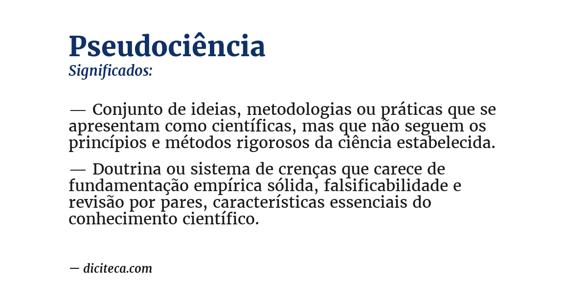 Significado de pseudociência