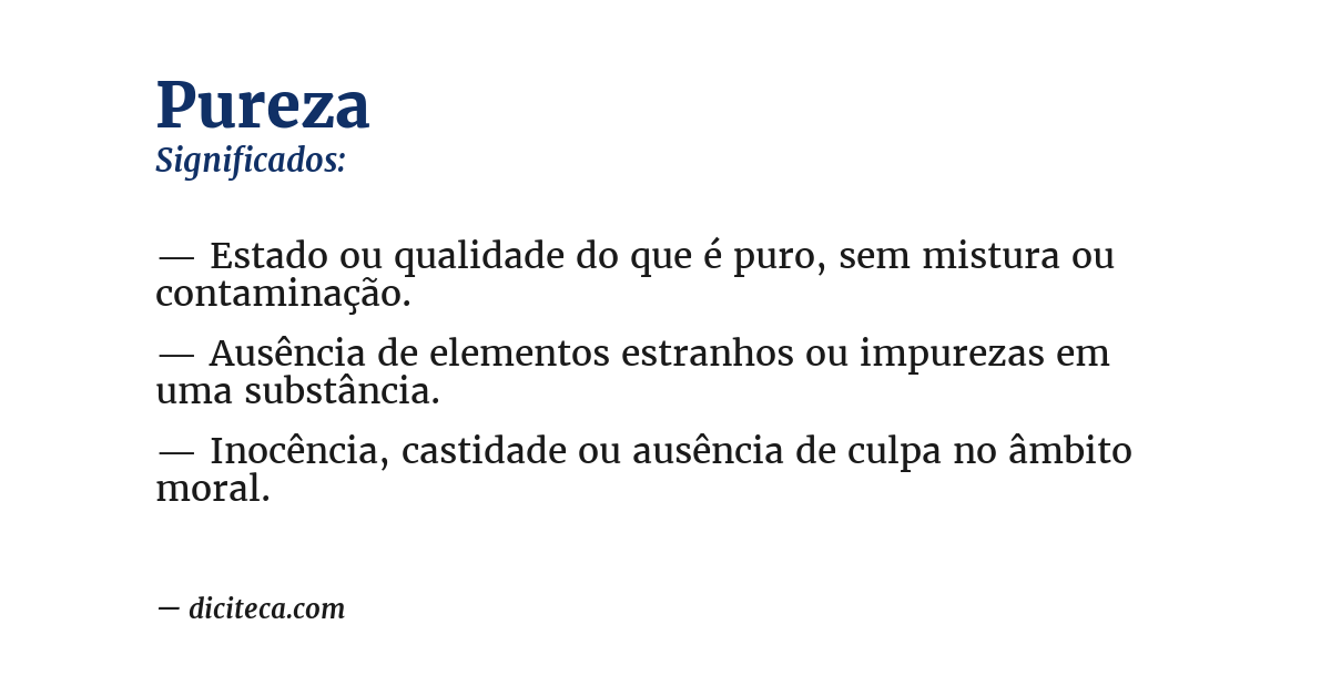 Significado de pureza