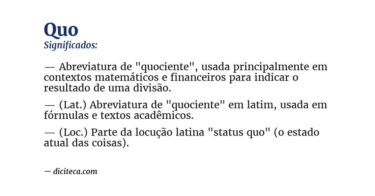 Significado de quo