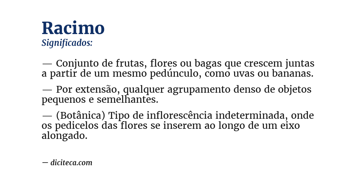 Significado de racimo