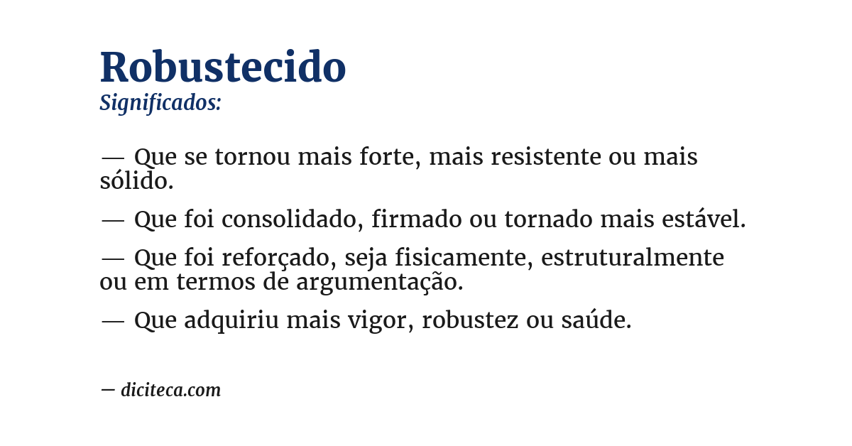 Significado de robustecido