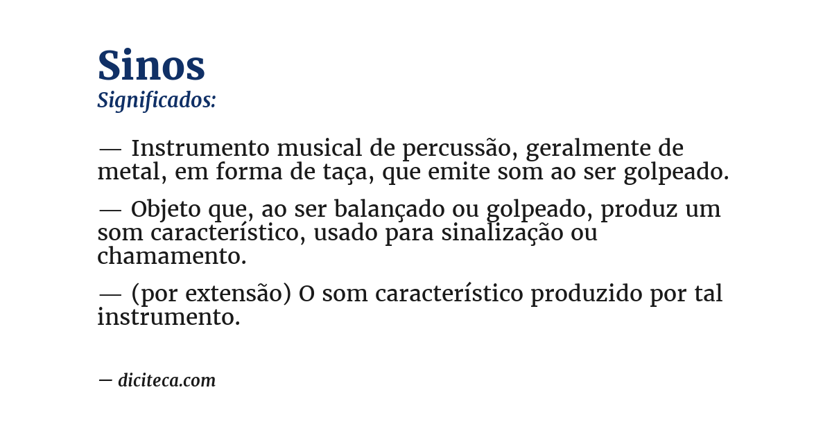Significado de sinos