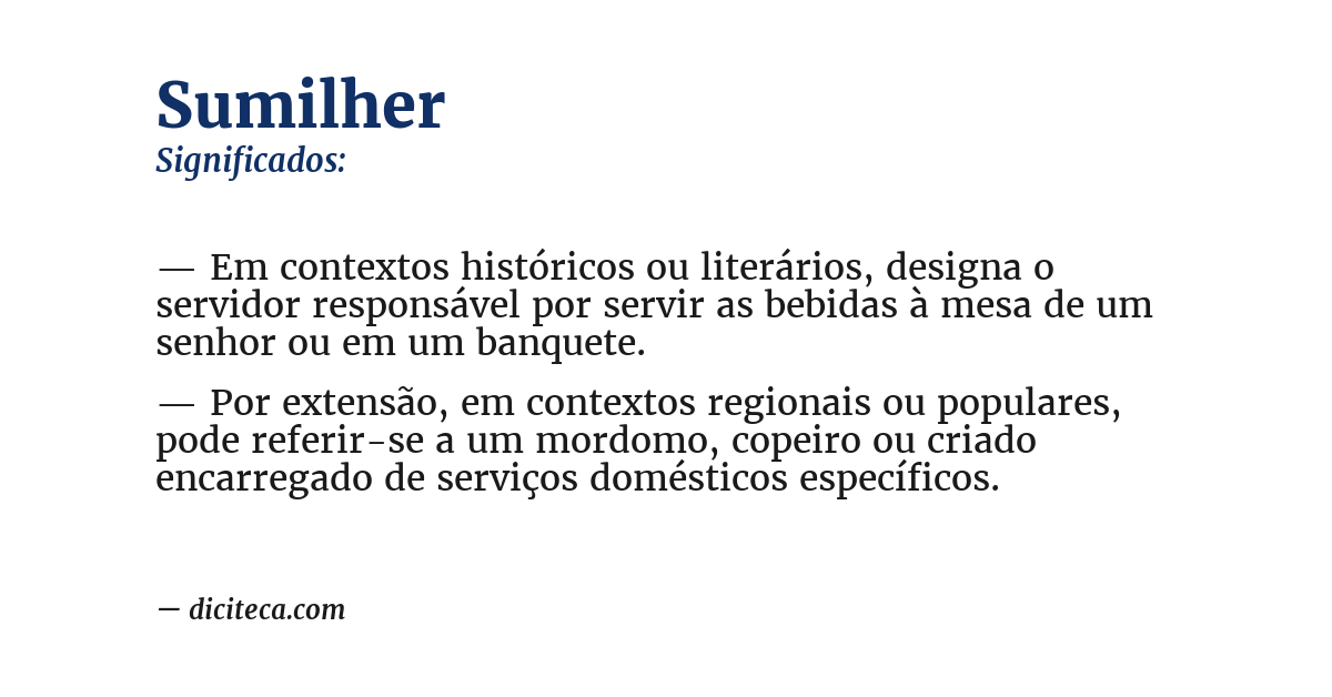 Significado de sumilher
