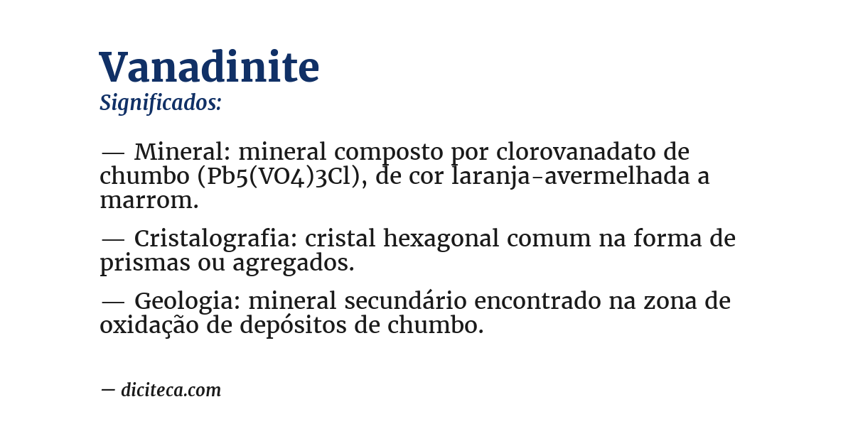 Significado de vanadinite