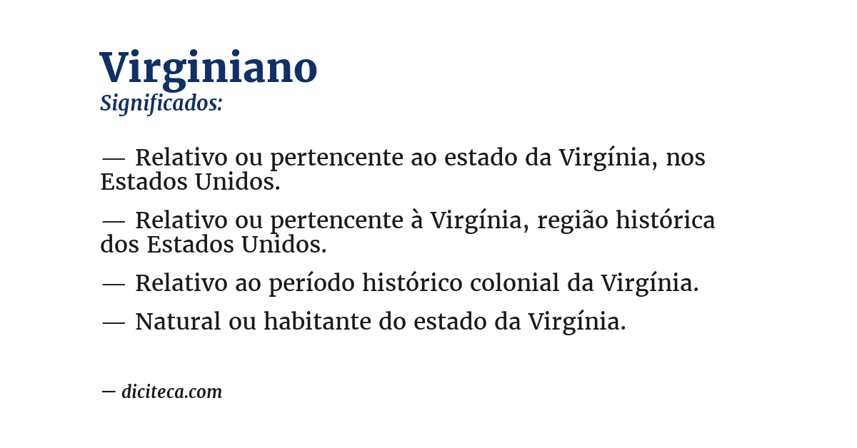 Significado de virginiano
