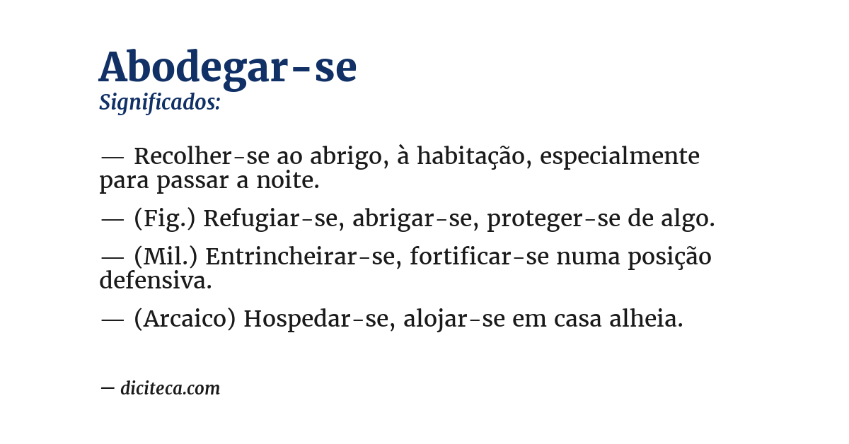 Significado de abodegar-se