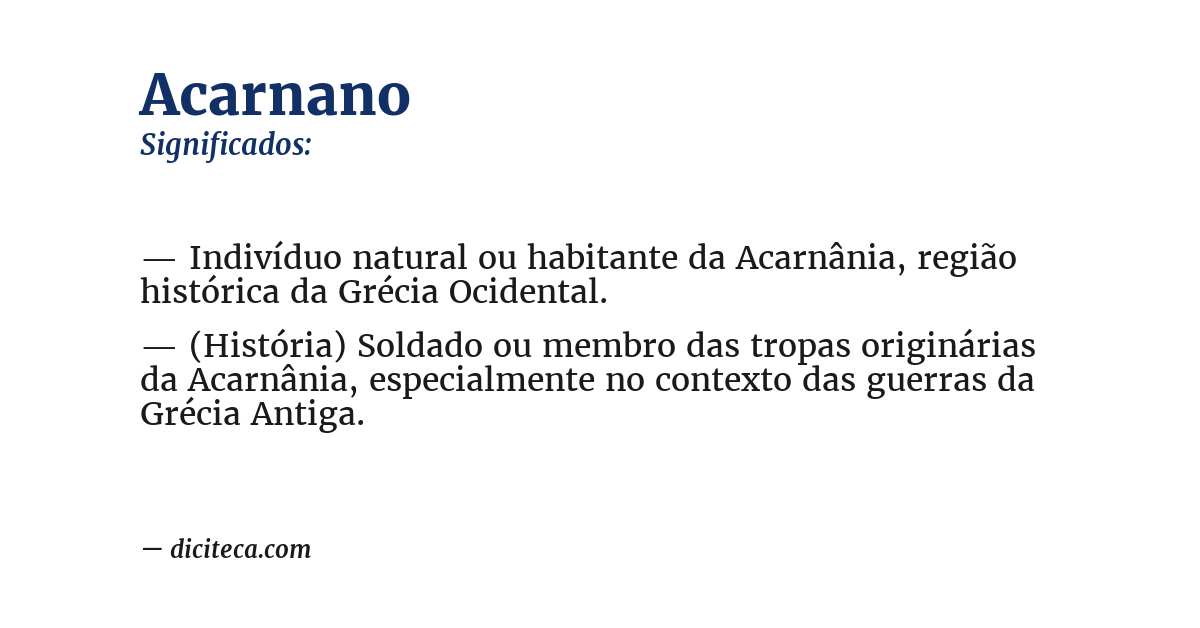 Significado de acarnano