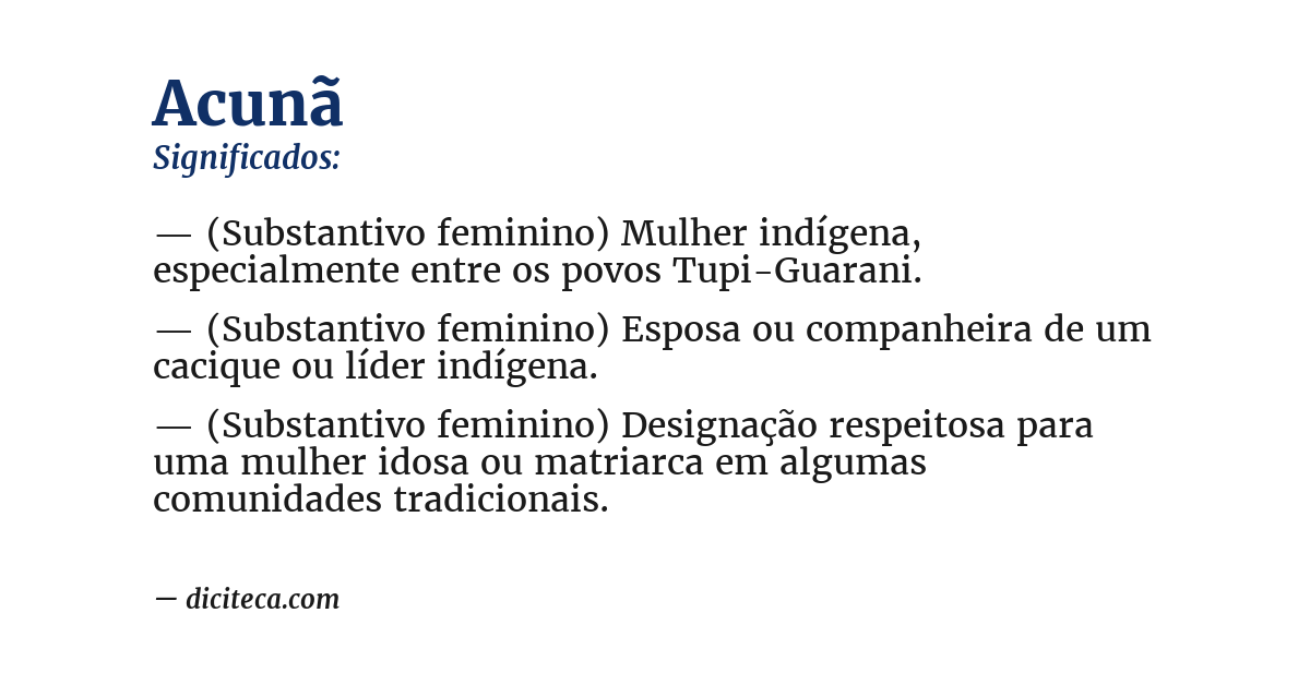 Significado de acunã