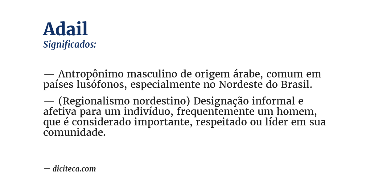 Significado de adail
