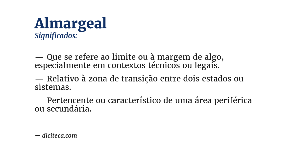Significado de almargeal