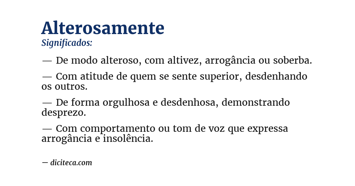 Significado de alterosamente